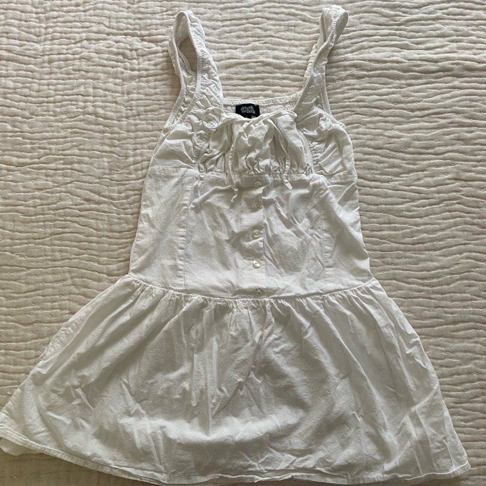 white mini dress